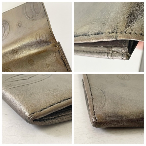 Cartier metallic happy birthday monogram leather long wallet with card - Picture 5 of 12